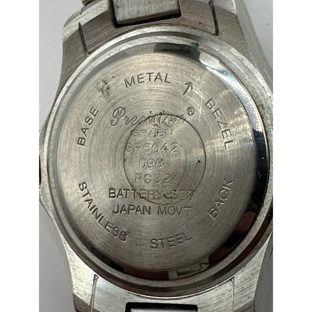 Precision by GRUEN GP5042 Two Tone Quartz‎ Men's Watch 37MM 7.5